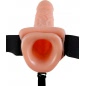 Strap-On 18.9cm Vibrating Hollow Natural