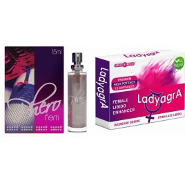 Pachet Parfum Feromoni PheroFem 15ml + Cadou Pastile Libido Ladyagra 10buc pe xBazar