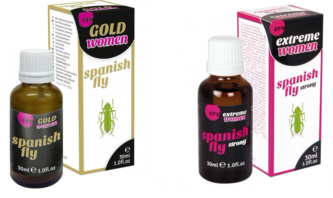 Pachet Afrodisiac Spain Fly Extreme Women 30ml + Afrodisiac Spanish Fly Strong Gold Women 30ml