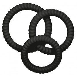 Set 3 Inele Love Negru pe xBazar