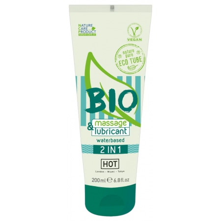 Lubrifiant 2 in 1 Hot Bio Waterbased Aloe Vera 200ml