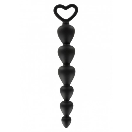 Anal Plug Bottom Beads Negru