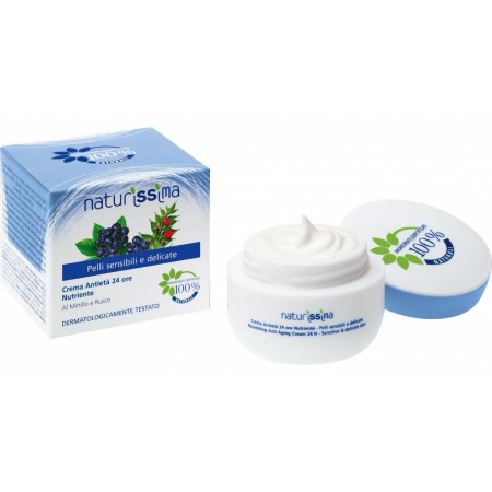 Crema antirid, ten sensibil si delicat cu afine si ghimpe, Naturissima, 50 ml