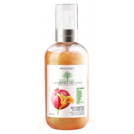 Gel de dus nasturel si rodie, Organique, 250 ml