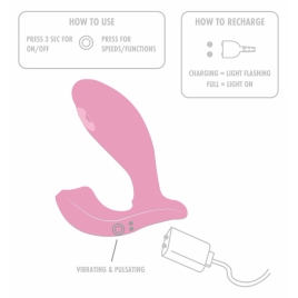 FLAMENGO Puls – Vibrator Punctul G Și Clitoris, 10 Moduri, 2 Motoare, IPX7 Roz
