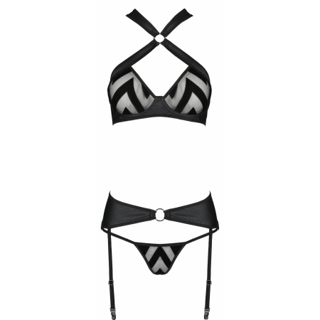 Set Din Piele Passion Hima Negru L-XL