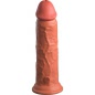 KCE 8 Dildo silicon Dual-density Tan, Ventuză Puternică