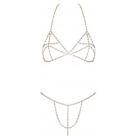 Cottelli Set Lanț Auriu cu Ștrasuri, 2 Piese pe xBazar