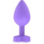 ToyJoy Secret Heart Plug Anal Din silicon 8 cm Bază Inimă Mov