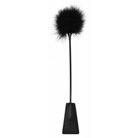 Crop With Feathers Negru