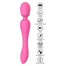 Evermore 2 în 1 Massager ToyJoy 17 Moduri Roz 22.5 cm