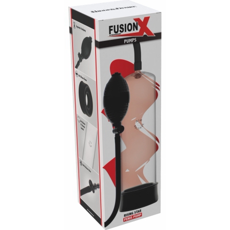 Hidden Desire Rising Star — Pompă Manuală Discretă 18 cm Negru