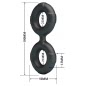 Inel Dublu Crazy Bull Radwan Model 19 Negru