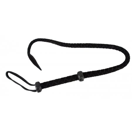Bici Single Tail Leather Whip Negru