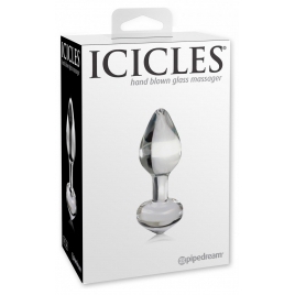 Dop Anal Icicles No.44 pentru Stimulare Anală din Sticlă
