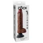 Vibrator Realistic cu Testicule King 10 inch Maro