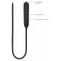 Vibrating Plug Extra Long Urethral Sounding Negru