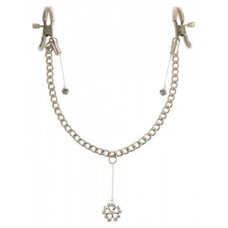 Cleme Crystal Nipple Clamps Argintiu