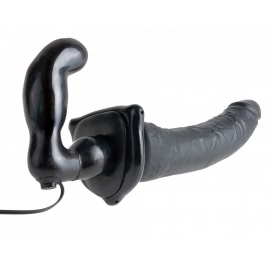 Strap-On Deluxe Vibrating Negru pe xBazar