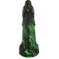 Beasty Lizard Peak — Dildo Din silicon Lichid cu Ventuză 22 cm Verde