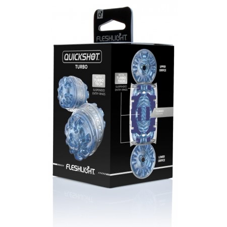 Quickshot Turbo Blue Ice Fleshlight Compact Prindere Dinamică