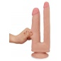 Dildo Dublu Cu Ventuza Skinlike Soft Natural