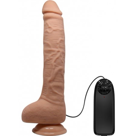 Dildo Vibrant Realist cu Ventuza Material TPR Natural