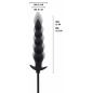 Plug Anal Gonflabil Striat Negru | 18.5–23 cm