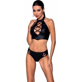 Set Din Piele Passion Nancy Bikini Negru