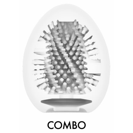 Tenga HARD BOILED II Ou Textură Spiralată Discret Alb