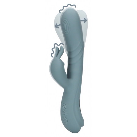 Vibrator Rabbit Loveline By Shots Pentru Stimulare Dublă Gri