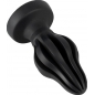 ANOS Super Soft Plug Anal 7 cm — Ventuză, Fixare Hands-free Negru