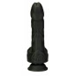 Naked Addiction 23 cm, Vibrator Rotativ și De împingere Negru