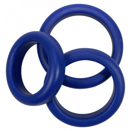Set Inele Penis 3 Silicone Rings Albastru