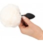 Coadă Pufoasă White S – Plug Flexibil Din silicon, 14.2 cm Alb