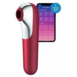 Vibrator Smart Dual Love Air Pulse Rosu