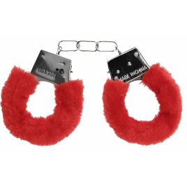 Beginners Handcuffs Furry Roșu