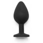 Anal Plug Diamond Jewel Medium Negru