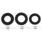 Set Inele Penis Titan 3 in 1 Silicone Negru