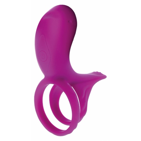 Inel Dubla Stimulare Couples Stimulator Ring Fuchsia