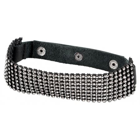 Zgarda Rhinestone Choker Negru