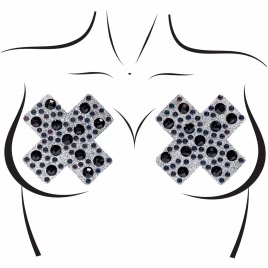 X Factor Nipple Jewels Sticker Negru pe xBazar