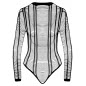 Crotchless Body Cottelli Collection Ivana Negru S-L