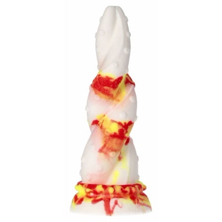 Jafarlo Monster – Dildo Din Silicon cu Ventuză Roșu