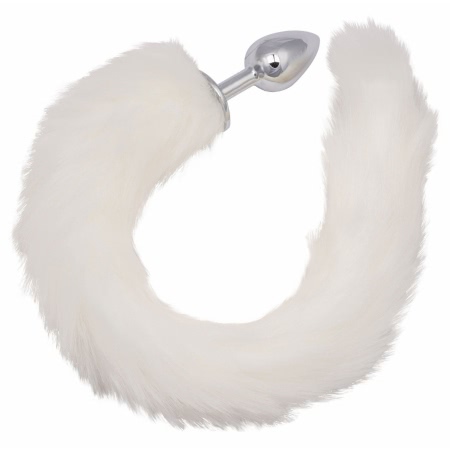 CalExotics Running Wild – Plug Metalic cu Coadă Albă 36.75cm