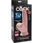 Dildo 3D Cu Testicule 21.5cm Natural