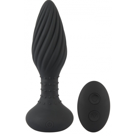 ANOS Plug Anal Rotativ 10 Moduri, Perle Rotative, USB Reîncărcabil Negru