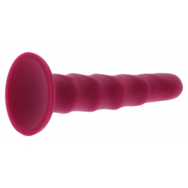 Ribbed Dong 16cm Roșu