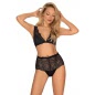 Set Obsessive Klarita cu Talie Înaltă Negru S-M