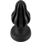 ANOS Super Soft Plug Anal 7 cm — Ventuză, Fixare Hands-free Negru